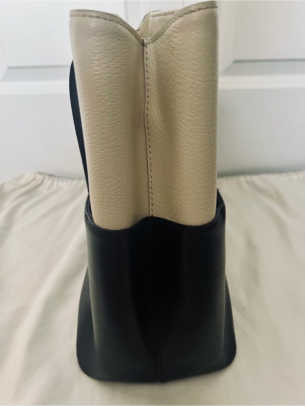 Kate Spade Black & Cream Leather Colorblock Tote - Picture 10 of 16